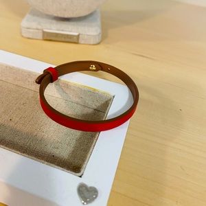 Stella and Dot reversible band - red and chestnut